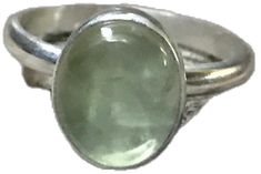 Minimalist Green Oval Jewelry, Green Oval Prehnite Rings, Green Oval Moonstone Ring, Green Oval Moonstone Gemstone Ring, Oval Green Moonstone Gemstone Ring, Prehnite Gemstone Ring Jewelry, Green Cabochon Moonstone Ring In Sterling Silver, Green Oval Moonstone Ring In Sterling Silver, Round Green Prehnite Jewelry