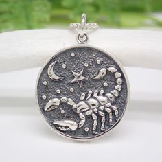 Sterling Silver Astrology scorpio Pendant Zodiac Sign Sterling Silver Pendant, Sterling Silver Zodiac Sign Pendant, Sterling Silver Zodiac Pendant Jewelry, Silver Zodiac Sign Amulet Jewelry, Sterling Silver Zodiac Sign Jewelry Gift, Sterling Silver Zodiac Sign Necklace Gift, Sterling Silver Zodiac Sign Jewelry For Gift, Silver Zodiac Sign Medallion Jewelry, Sterling Silver Zodiac Sign Medallion Jewelry