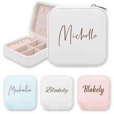 personalized jewelry box with four compartments