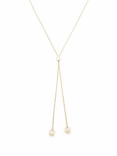 18kt yellow gold 18kt yellow gold AirPods holder necklace from DELFINA DELETTREZ featuring logo plaque, pearl detailing and adjustable fit. Delfina Delettrez, Gold Pearl, Necklace Gold, Sonic, Gold Necklace, Yellow Gold, Yellow, Gold