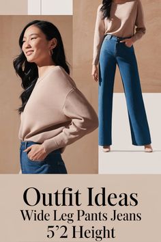 👠 Short and stylish? These stunning outfit ideas wide leg pants jeans 5'2 height will have you feeling tall and confident! Perfect for petites, these wide-leg jeans pair beautifully with fitted tops, cropped jackets, and heeled shoes to create a flattering silhouette. Add bold accessories to complete the look and get ready to rock your style like never before! 👖💥✨