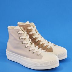 Converse Chuck Taylor All Star Hi High Top Lift Tri-Panel Hemp Desert Sand Peach Beige Cream Off White Tan Brown Platform Sneakers / Boots A01581c Nwt Size Guide: Us Women's 8.5 / Uk 6.5 / Eur 39.5 / Cm 25 Us Women's 10 / Uk 8 / Eur 41.5 / Cm 26.5 Mpn: A01581c More Height. More Color. Look Good And Feel Good In Platform Chucks. Made With 100% Recycled Canvas, A Tri-Panel Design Takes On The Colorblocking Trend In Signature Chuck Taylor Style. The Iconic High Top Look Gets Lifted By A Stacked Pla Beige Canvas High-top Sneakers With Gum Sole, Converse Beige Canvas High-top Sneakers, Beige Converse High-top Sneakers With Rubber Sole, Converse Beige High-top Sneakers With Rubber Sole, Beige Converse Sneakers, Beige Converse Sneakers With Rubber Sole, Beige Converse High-top Sneakers, Sporty Beige Converse High-top Sneakers, Beige Converse High-top Lace-up Sneakers