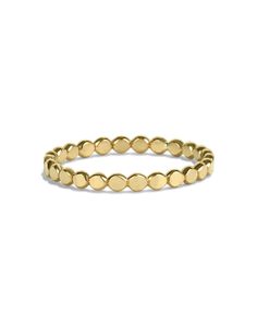 Ball Stacking Ring | James Michelle Jewelry Stackable Midi Rings Fine Jewelry, Timeless Gold Stackable Rings As Gift, Adjustable Oval Jewelry Tarnish Resistant, Tarnish Resistant Adjustable Oval Jewelry, Tarnish Resistant Brass Jewelry For Anniversary, Adjustable Oval Tarnish-resistant Jewelry, Timeless Gold Jewelry Stamped 14k, Everyday Oval Stackable Jewelry, Timeless 14k Stamped Gold Jewelry