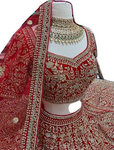 Crystal Work, Radiant Red, Red Lehenga, Grand Entrance, Sparkling Crystal, Bridal Lehenga, On Your Wedding Day, Bridal Style, Timeless Beauty