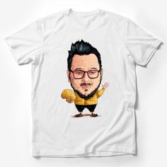 Funny Cartoon Character T-Shirt, Quirky Hand Drawn Style Tee, Unique Illustration Shirt, Casual Streetwear Male T-Shirt Custom graphic T-Shirt.Customize your color Short Sleeve Tops With Character Print For Fans, Funny Short Sleeve Shirt With Character Print, Graphic Tee With Cartoon Print And Short Sleeves, Short Sleeve T-shirt With Cartoon Print For Fans, Graphic Tee With Character Print Short Sleeve, Short Sleeve Graphic Tee With Character Print, Cartoon Print Short Sleeve Shirt For Fans, Yellow Short Sleeve Fan Merchandise Top, Funny Crew Neck T-shirt With Character Print