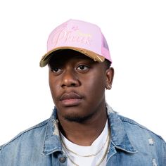 Unisex Phuk Humble Pink Trucker Hat Distressed brim and embroidered front art. Includes woven tag at brim with adjustable snapback. Perfect for everyday wear and easy standout styling option. Fabric: 100% Cotton / Mesh: 100% Nylon TAC350-049-001 Pink Trucker Hat, Trucker Hat, Everyday Wear, Mesh, Hats, Pink, Fabric, How To Wear, Art