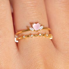 Yours Truly Ring Set – Girls Crew Rings For All Fingers, Couples Matching Ring, Cute Pink Rings, Unique Wedding Rings Sets Couples, Simple Promise Rings For Couples, Pretty Jewellery Rings, Pretty Promise Rings, Aesthetic Promise Rings, Cute Rings Gold