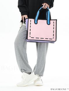 BagForLove - Double Handled Colorblock Preppy Top Handle Bag Product Description Color Pink Pattern Type Colorblock Bag Size Large Material Polyester Composition 100% Linen Size Chart INCH CM Bag Length Bag Width Bag Height Handle Height 14.6 inch 4.7 inch 11.4 inch 5.9 inch Bag Length Bag Width Bag Height Handle Height 37 cm 12 cm 29 cm 15 cm Details Pictures Similar Products h2 { text-align: center; } /* æ¢è¡ */ li{ white-space: normal; word-break: break-all; word-wrap: break-word; } .red-box { width: 100%; display: flex; flex-direction: row; flex-wrap: wrap; justify-content: center; } .red-box > div { width: 190px; height: 250px; margin: 10px; } .red-box > div > a > img { width: 190px; height: 250px; } .size-box { width: 100%; margin: auto; white-space: nowrap; } .table { border-colla Professional Backpack, Preppy Tops, Cycling Backpack, Mommy Bag, Pet Bag, Pink Pattern, Backpack Sport, Word Wrap, Cooler Bag