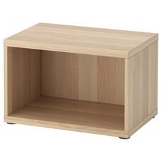 an empty wooden shelf with no one inside