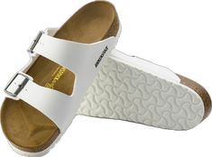 White Birkenstocks, Simple Sandals, Birkenstock Women, Birkenstock Arizona, Brown Shoe, Top Shoes, Birkenstock, Timeless Design, Arizona