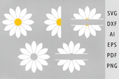 Daisy Flower Svg Half Daisy Svg for Cut Daisy Flower Svg, Mood Board Fashion Inspiration, Daisy Image, Daisy Svg, Daisy Daisy, Mermaid Svg, Paw Heart, Flower Svg, Paper Projects