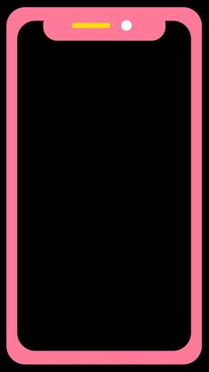 a black and pink frame with a yellow light in the middle on top of it