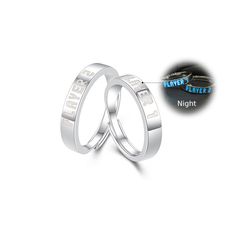 264832767760531456 Matching Promise Rings Couple, Matching Promise Rings, Promise Rings For Couples, Jewelry Organizer Storage, Photo Charms, Engraved Bracelet, Custom Earrings, Music Gifts, Engraved Necklace