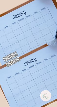 two calendars on top of each other with the words january and dental care written on them