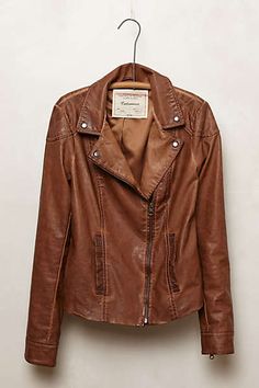 Anthropologie - Fayette Vegan Leather Jacket Meals Vegan, Brown Moto Jacket, Romy Schneider, Vegan Leather Jacket, Vegan Meals, Vegan Fashion, Brown Leather Jacket, Leather Biker Jacket, Steve Rogers