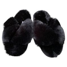 Soft And Plush Black Faux Fur Scuffs Open Toe Sturdy Sole That Will Easily Go Outside For A Bit M 7-8 New With Tags Black Faux Fur Slippers For Winter, Black Faux Fur Slippers With Round Toe, Black Closed Toe Winter Slippers, Soft Black Winter Slippers, Soft Black Round Toe Slippers, Black Synthetic Slippers With Faux Fur Lining, Black Fluffy Slippers For Winter, Black Slippers With Faux Fur Lining, Black Soft Synthetic Slippers