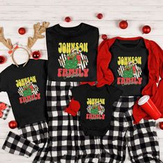 Family Christmas Shirts Black Santa Matching Christmas Shirts Custom Christmas Pajama shirt African American Personalized Family Group Shirt ORDERING INSTRUCTIONS 1-) Please, Check and Review all Photos. 2-) Choose Your T-Shirt Size from the Size Menu. 4-) Choose the quantity amount 5-) Click ADD TO CART. You can go back to add more products 6-) Please click the "Proceed to Check Out" button PRINT ▸ This is a Direct-To-Garment printed item ▸ The ink is printed INTO the fabric, not sitting on top Black Long Sleeve Holiday Shirt, Black Long Sleeve Christmas T-shirt, Black Christmas Tops With Letter Print, Black Long Sleeve Christmas Shirt, Black Holiday Shirt, Black Winter Holiday T-shirt, Black Holiday Tops With Letter Print, Black Holiday Top With Letter Print, Black Tops With Letter Print For Holiday