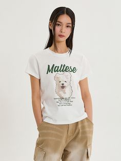 This is a comfortable and trendy t-shirt by WAIKEI that is made out of high quality cotton 100% blend fabric. With unique design detail with trendy look, it will stand out from your casual and young daily outfit.- Tentar and tumble washed fabric- Sturdy graphic print on the front- Herringbone tape on the neckline- Semi oversized silhouette Casual White T-shirt With Slogan, Trendy White T-shirt With Branding, White Print Cotton Casual T-shirt, Casual White Printed Cotton T-shirt, Casual White Print Cotton T-shirt, Casual White Printed T-shirt For Everyday, Casual White Print T-shirt For Everyday, Oversized Silhouette, Trendy Tshirts