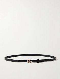 Gucci's designs often pay homage to the house's archival symbols. Crafted in Italy from leather, this belt has a pale gold-tone 'GG' buckle and a slim profile that's perfect for threading through the loops of jeans or tailored pants. Belt Gucci, Jo Malone London, Gucci Belt, Pale Gold, Gucci Accessories, Tailored Pants, Ski Wear, Threading, Beauty Sets