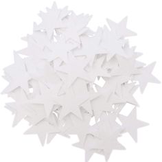 white stars are scattered on top of each other