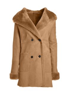 Sophistication and extraordinary warmth, our Emma Italian Merino Shearling Sheepskin Coat will keep you cozy throughout your day. It is crafted with soft Merino sheepskin, this shearling jacket is so warm thanks to the shearling trim at the shawl collar with hood. Shearling Long Fur Coat For Cold Weather, Long Shearling Fur Coat For Cold Weather, Shearling Long Coat For Cold Weather, Fall Sheepskin Fur Coat With Faux Fur Lining, Elegant Shearling Fur Coat For Cold Weather, Elegant Mink Shearling Fur Coat, Sheepskin Long Fur Coat For Cold Weather, Sheepskin Long Coat For Cold Weather, Elegant Brown Fur Coat For Cold Weather