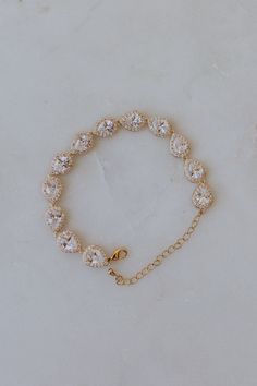 Stunning teardrop crystals surrounded by tiny crystals. Adjustable Teardrop Crown Jewelry With Rhinestones, Formal Gold Teardrop Bracelets, Gold Teardrop Bracelets For Formal Occasions, Elegant Gold Teardrop Bracelets, Gifts For Fiance, Stunning Jewellery, Our Wedding Day, Bridal Accessories, Delicate Bracelet