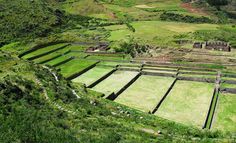 an aerial view of the ancient city of machaca picach in peru's sacred valley