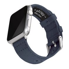 Apple Watch Canvas - Navy Blue/Silver Aluminum – Archer Watch Straps Classic Vintage Aesthetic, Watch Bands For Apple Watch, Cell Phones And Accessories, Bands For Apple Watch, Apple Watch Models, Style Upgrade, Watch Straps, Apple Watch Strap, Vintage Canvas