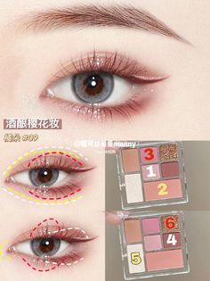 ❤pretty makeup Simple Cool Toned Eye Makeup, Douyin Tutorial, Douyin Makeup Tutorial, Make Up Mata, Korean Makeup Tips, Membentuk Alis, Mekap Mata, Anak Haiwan, Korean Makeup Tutorials