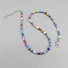 Multicolor Seed beads Choker Necklace For Women Girls Bohemia Trendy Multi Sizes Beads Short Necklace Women Jewelry For BeachModel Number:1005002643362292 Beads Choker Necklace, Summer Choker, Beads Choker, Boho Handmade, Detailed Necklace, Handmade Glass Beads, Chain Fashion, Rainbow Beads, Choker Style