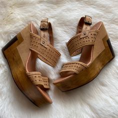 Musse & Cloud Wedge Sandals Women Size 41 N5 Blue Wedge Heels, Gold Wedge Heels, Tan Wedge Sandals, Closed Toe Wedges, Peep Toe Wedge Sandals, Black Wedge Sneakers, Cloud Shoes, Black Wedge Shoes, Pink Wedges