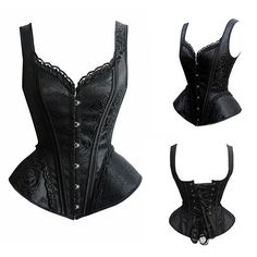 Introducing our Women's Corset Steampunk Clothing Pulling Corset Top, a stylish and uniquely designed costume and cosplay attire that allows you to showcase your personality Perfect for Halloween, fancy dress parties, or making a statement, this high-quality corset is a must-have addition to your costume or wardrobe. With an adjustable overbust corset design, decorative trim, straps, and buckle closures, it ensures a personalized and comfortable fit. The corset also features eye-catching accesso Corset Top Black, Corset Steampunk, Steampunk Corset, Overbust Corset, Halloween Fancy Dress, Steampunk Clothing, Fancy Dresses Party, Decorative Trim, Women Corset