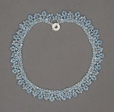 Aquamarine Collar Necklace Elegant Light Blue Single Strand Beaded Necklace, Light Blue Faceted Beads Elegant Jewelry, Elegant Light Blue Jewelry With Faceted Beads, Elegant Handmade Light Blue Necklaces, Elegant Light Blue Handmade Necklaces, Elegant Light Blue Beaded Necklace, Elegant Handmade Light Blue Necklace, Elegant Blue Beaded Necklaces With Bead Caps, Beaded Scarf