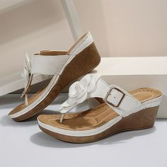 Patterned:Solid colorMaterial:Faux leatherHeel Type:Platform HeelClosure:Slip-onToe Style:Split toeHeel Hight:High HeelItem ID:UQ49047 White Toe Post Wedge Sandals For Summer, Summer T-strap Slip-on Sandals, Synthetic, Summer T-strap Slip-on Sandals, Summer Slip-on T-strap Synthetic Sandals, Summer Faux Leather Wedge Sandals With Round Toe, Synthetic Slip-on T-strap Sandals For Summer, Synthetic T-strap Toe Post Sandals With Cushioned Footbed, Cushioned Toe Post T-strap Sandals, Synthetic Toe Post T-strap Sandals With Cushioned Footbed