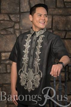 Black, Gray, Navy Blue, Royal Blue Philippine Barongs for men