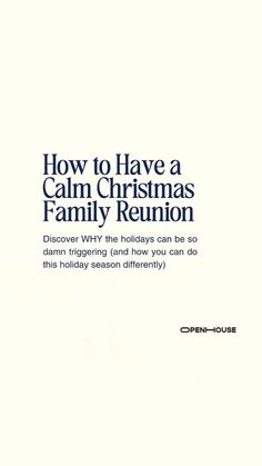 Welcome to *THE* episode we all need this Holiday Season - a step-by-step therapy guide on how to navigate and survive the Christmas holidays when we go home and get reunited with the family. This week, just in time for the holidays, Louise is joined by psychotherapist and attachment expert, Stephanie Therapy, and the pair discuss WHY the holidays can be so damn triggering (and how you can do this Christmas holiday season differently). Have a happy Christmas with OPENHOUSE! Emotionally Unavailable, How To Survive, Christmas Family, Toxic Relationships, Healing Journey, Happy Christmas, Family Reunion, Family Christmas