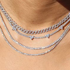 This necklace features diamonds set in 18KT Gold. Dia 5.55cts Adjustable at 16" and 18" Diamond Tennis Necklace, Tennis Necklace, Rose Gold Necklace, Brilliant Cut Diamond, Timeless Pieces, Gold Diamond, Diamond Necklace, Tennis, Chain Necklace