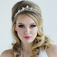 Floral Wedding Hair Pieces, Wedding Hair With Fringe, Small Tiara, Pearl Headband Wedding, Vine Headband, Crystal Wedding Tiaras, Bridal Headbands, Top Wedding Trends, Wedding Bridal Hair