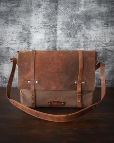 Colour options: Green, Brown, Beige, White Material Options: Leather and Canvas, Full Leather 99 Percent Handmade Quality,  High quality craftmanship Phone Pocket x 2 ,Front-Back Pencil Pocket Length: 39cm Height: 30cm Width: 8 cm Rectangular Waxed Canvas Briefcase, Rectangular Waxed Canvas Laptop Bag, Brown Canvas Shoulder Bag As Gift, Brown Waxed Canvas Rectangular Laptop Bag, Brown Rectangular Canvas Bag With Waxed Finish, Handmade Brown Canvas Bag For Everyday, Handmade Canvas Bag For Everyday, Handmade Canvas Satchel Bag, Everyday Handmade Brown Canvas Bag