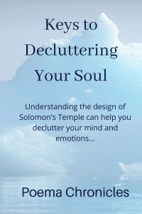 an iceberg with the words keys to decluttering your soul