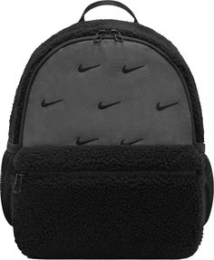 Don’t be fooled by its small size: this mini backpack is plenty spacious. From zip pockets and water bottle storage to comfy straps, it's perfect for daily adventures. Plus, the fuzzy sherpa exterior keeps you looking and feeling cozy even in colder temps. Fit & Design: Zippered main compartment keeps your stuff secure An internal pocket offers additional small-item storage Padded shoulder straps and back panel provide comfy carrying Additional Details: 13" H x 10" W x 5" D 11 L Spot clean Mochila Nike, Vera Bradley Backpack Campus, Water Bottle Storage, Nike Bags, Mini Mochila, Small Item Storage, Rack Room Shoes, Boys Backpacks, Bottle Storage