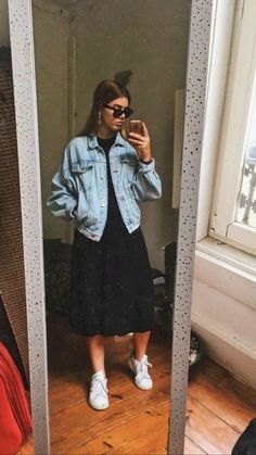 Maxi Dress Jean Jacket Outfit, Cute Modest Outfits Casual, Semi Formal Outfit Ideas, Modest Outfits Casual, Style Outfits Fall, Church Ootd, Outfit Inspo Plus Size, Modesty Outfits, Cute Modest Outfits