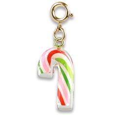 Move over sugar plums… visions of Gold Candy Cane charms will be dancing through their heads from one Christmas to the next! Add this charm to any CHARM IT! bracelet or necklace and customize her collection! features & materials Poly Resin, Base Metal WARNING: Choking Hazard - Small parts. Not for children under 3 years. Green Dangling Charms For Gift, Multicolor Charms With Lobster Clasp For Gifts, Green Charms With Lobster Clasp For Gift, Whimsical Charms With Removable Charms For Gifts, Whimsical Charms With Removable Features For Gifts, Harry Potter Charms, Sugar Plums, Teacher Holiday Gifts, Gold Candy