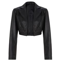 Make a statement in the Cropped Leather Blazer. This stylish leather blazer boasts a cropped silhouette with flattering black colour for the bold fashionista. Black Cropped Leather Jacket: * 100% top grain lambskin leather * Hardware matching colour with leather as per photo * Standard lining * We will make your garment as per the photo design and colour * Mannequin breast size 40, Mannequin wearing size Large  * Genuine Leather Outerwear * Women's Fashion Outerwear * High-End Leather Garments L Fitted Black Leather Cropped Jacket, Black Long Sleeve Biker Cropped Jacket, Luxury Fitted Leather Cropped Jacket, Luxury Cropped Edgy Biker Jacket, Black Leather Long Sleeve Cropped Jacket, Cropped Black Jacket, Leather Outerwear, Cropped Leather Jacket, Custom Jacket