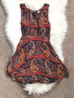 Free People Womens Dress Boho Paisley Size 6 Zip Cocktail Casual | eBay Cocktail Casual, Boho Paisley, Free People Boho, Paisley Dress, People Dress, Dress Boho, Womens Dress, Boat Neckline, Paisley Pattern