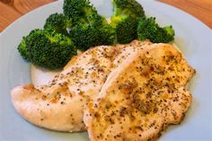 chicken breast and broccoli on a plate