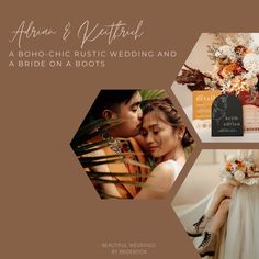 the wedding brochure is designed to look like he and she are getting married