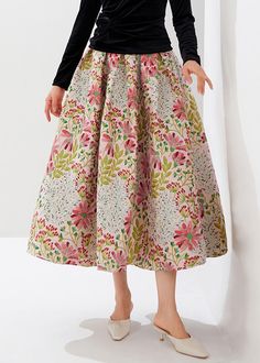 Add an element of sophistication to your fall wardrobe with our Stylish Multi Embroidered Zippered High Waist Cotton Skirts. Crafted from high-quality cotton, these skirts feature intricate embroidery and a convenient zippered closure. The high waist design flatters your figure and offers a comfortable fit all day long. Elevate your style with these luxurious and exclusive skirts. Fabric: Cotton BlendedSize & Fit: This garment fits true to size.Length: Size M measures 32.76"from waist to hem.Wai Skirts Fall, Cotton Skirts, Fur Sliders, Winter Dress Outfits, Fall Fabric, Intricate Embroidery, Fall Skirts, Dress Jewelry, Cotton Skirt