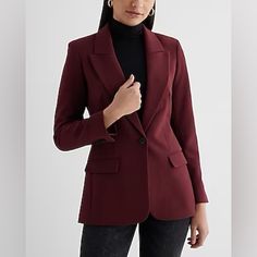 One Button Wine Red Blazer Cinched Waist Figure Flattering Blazer One Button Blazer From Express Form Fitted Blazer With Cinched Waist Size: Small Brand New - No Tags New To Poshmark? Sign Up Now With My Code: Mobeautybae To Save $10 On Your First Order. Tags: Burgundy Blazer, Dark Red Blazer, Maroon Blazer, Red Blazer, Wine Red Blazer, Cinched Waist Blazer, One Button Blazer, Express Blazer, Fitted Blazer, Maroon Blazer Outfits For Women, Burgundy Single-breasted Blazer For Business, Semi-formal Burgundy Outerwear For Fall, Semi-formal Burgundy Blazer For Fall, Burgundy Semi-formal Outerwear For Fall, Tailored Classic Burgundy Blazer, Classic Tailored Burgundy Blazer, Burgundy Single-breasted Business Outerwear, Classic Long Sleeve Burgundy Blazer