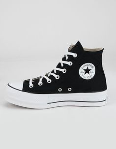 Hughtop Converse, Trendy Converse Nordstrom, Converse High Tops Platform Black, Womens High Top Shoes, Converse Platform, Shoes For School, Chuck Taylor All Star Lift, Trendy Shoes Sneakers, Dr Shoes